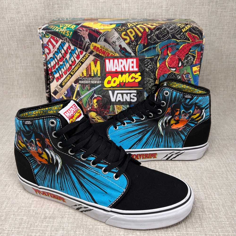 Rare Vans 106 Hi Marvel Comics Wolverine Mens 11 Limited Edition SNIKT Retro Y2K